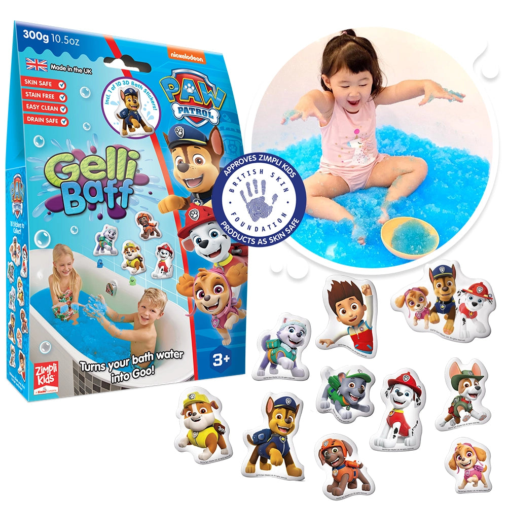 Paw Patrol Gelli Baff Kids Sensory Bath Toy + Bath Sticker from Zimpli Kids