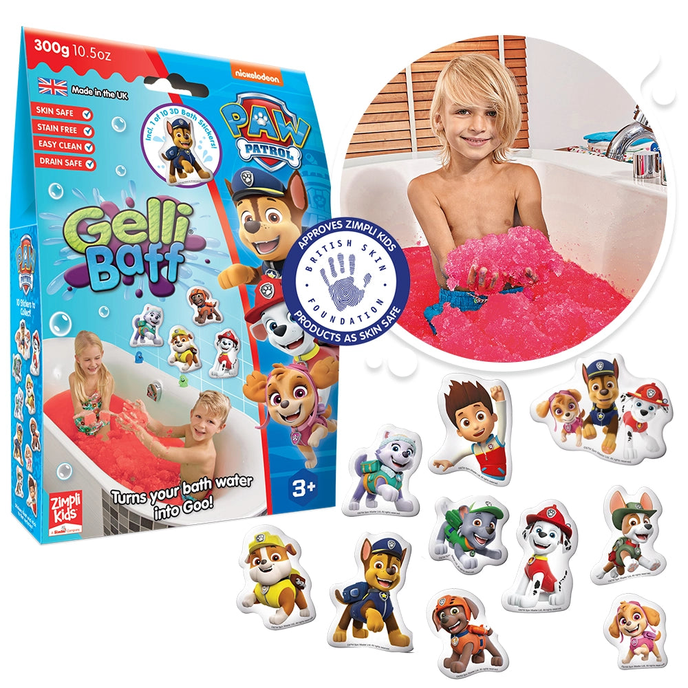 Paw Patrol Gelli Baff Kids Sensory Bath Toy + Bath Sticker from Zimpli Kids