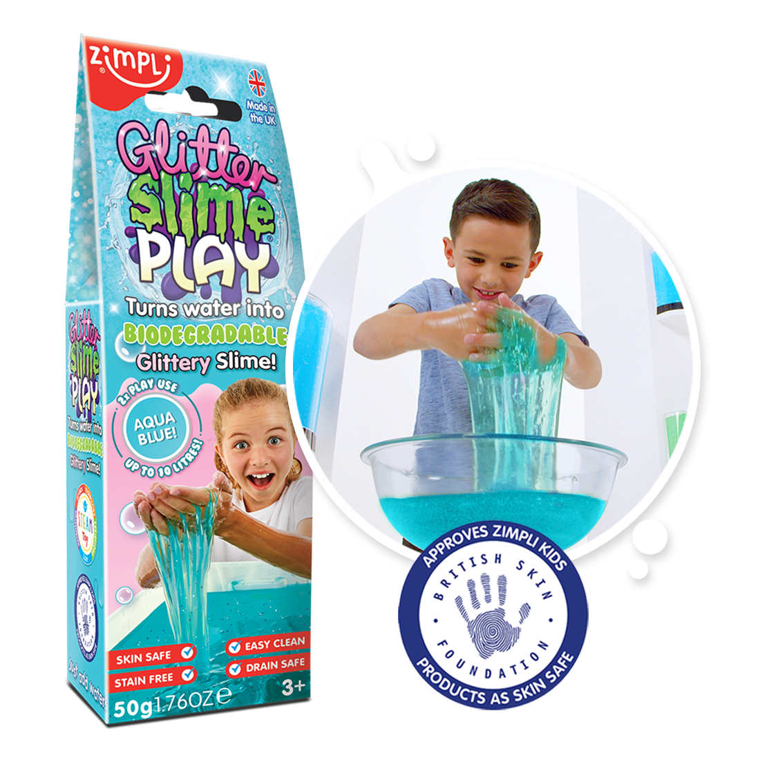 Glitter SLIME Play - Certified Biodegradable SensoryToy