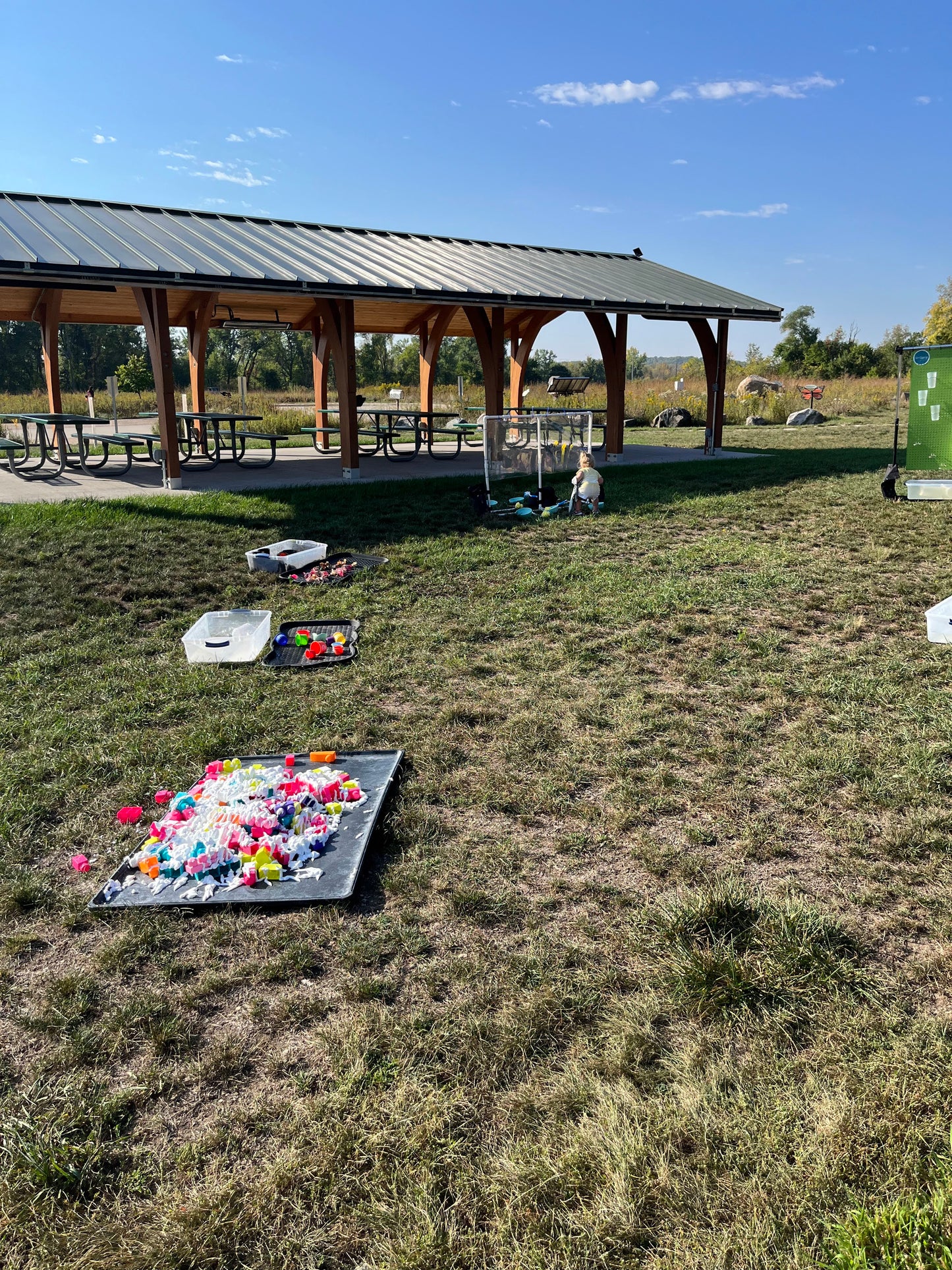 Messy Play at Indian Creek Nature Center in Cedar Rapids!
