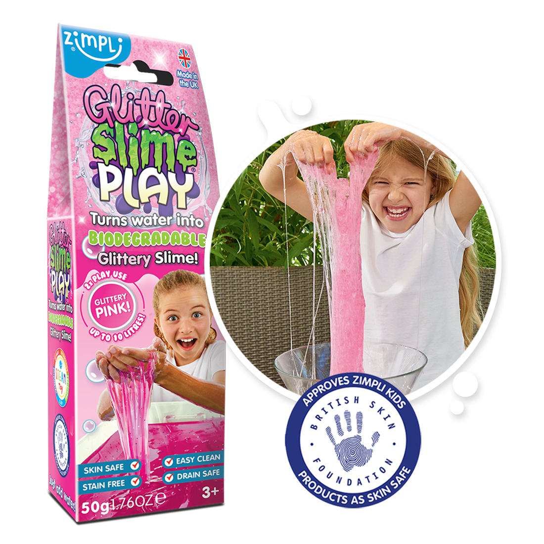 Glitter SLIME Play - Certified Biodegradable SensoryToy
